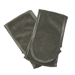 SALON FIRST Head band - charcoal luxe satin edged